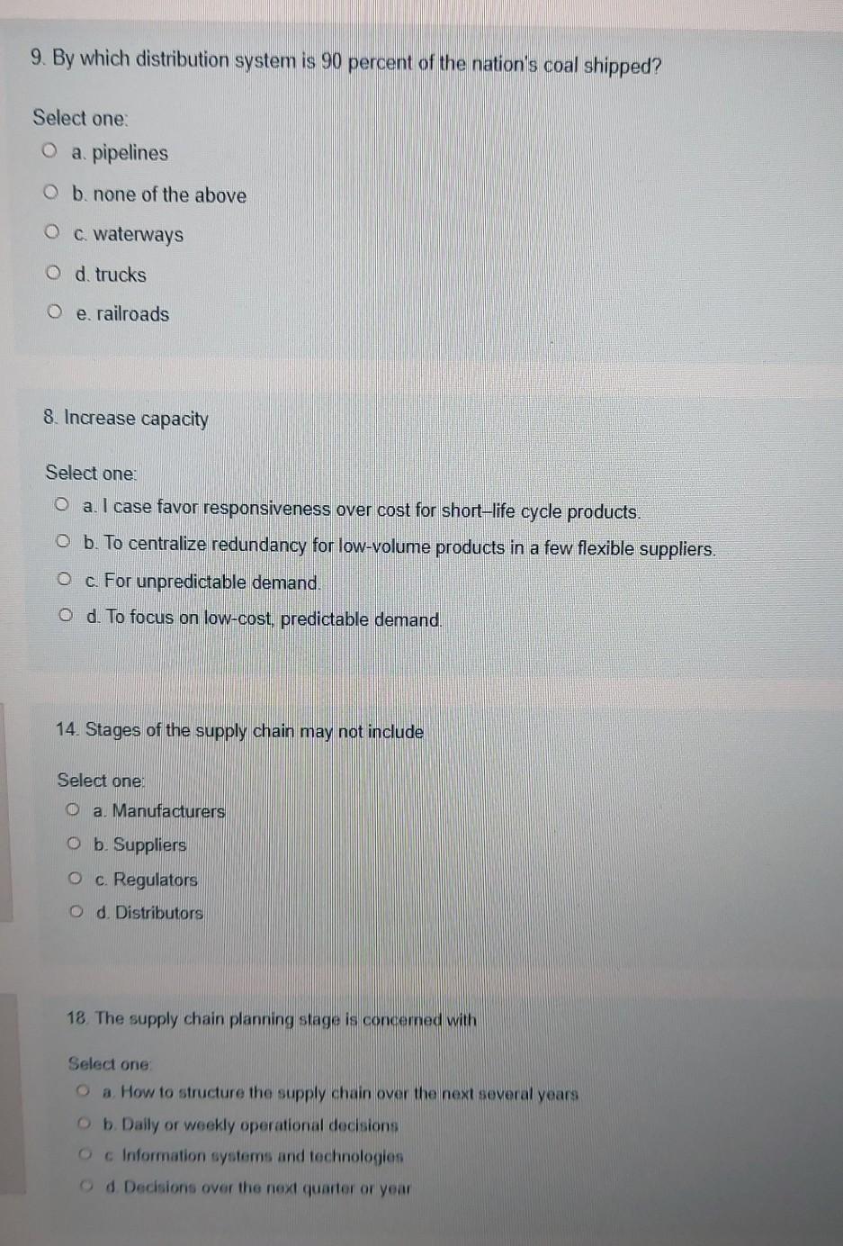 answer please 9. By which distribution system is