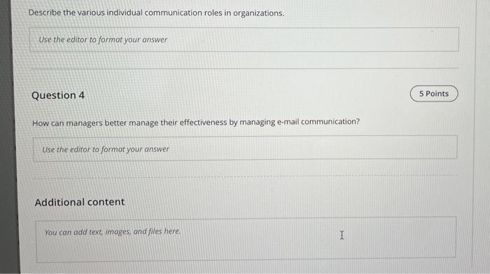 Describe the various individual communication