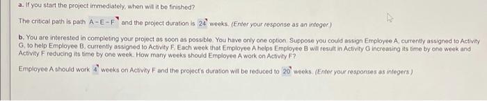 I need the answers to questions A and B. a. If