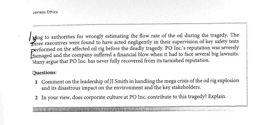 Case Study 2: Arakian Ocean Tragedy CASE STUDY 2