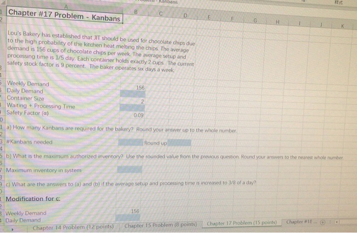 Ronbans HTC 1 Chapter #17 Problem B Kanbans D E 2
