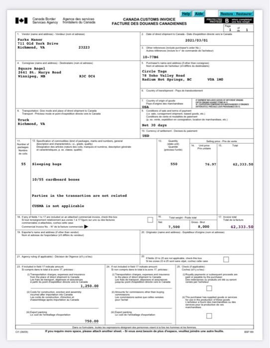 Using the following scenario to answer the next