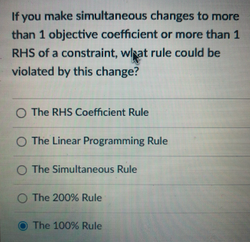If you make simultaneous changes to more than 1