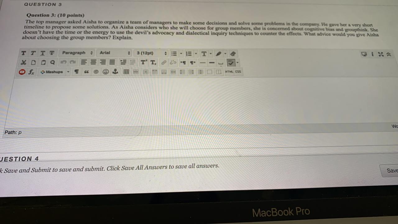 QUESTION 3 Question 3: (10 points) The top