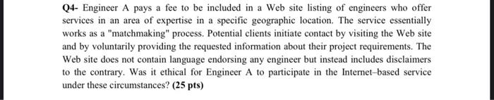 ** PLEASE READ QUESTIONS CAREFULLY ** Q4-