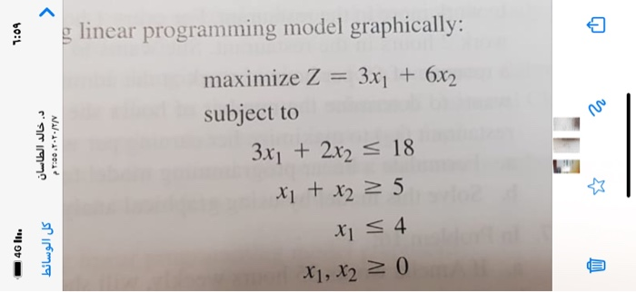 g linear programming model graphically: .