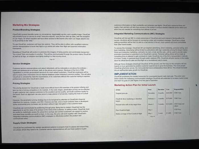 APPENDIX CLOUDCAB SMALL JET TAXI SERVICE