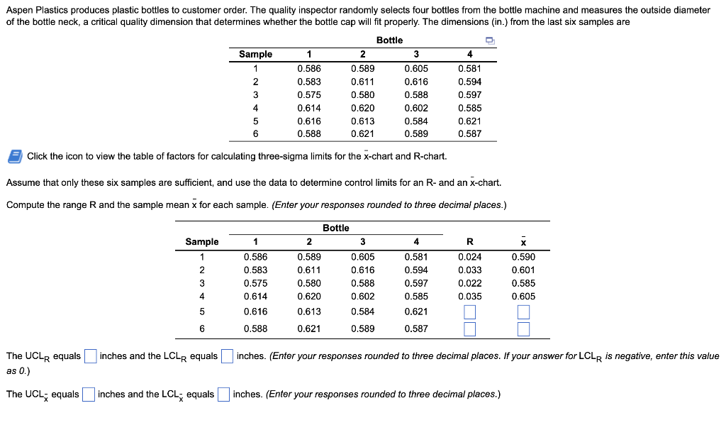 Bottle Sample 1 2 3 4 1 0.586 0.589 0.605 0.581 2