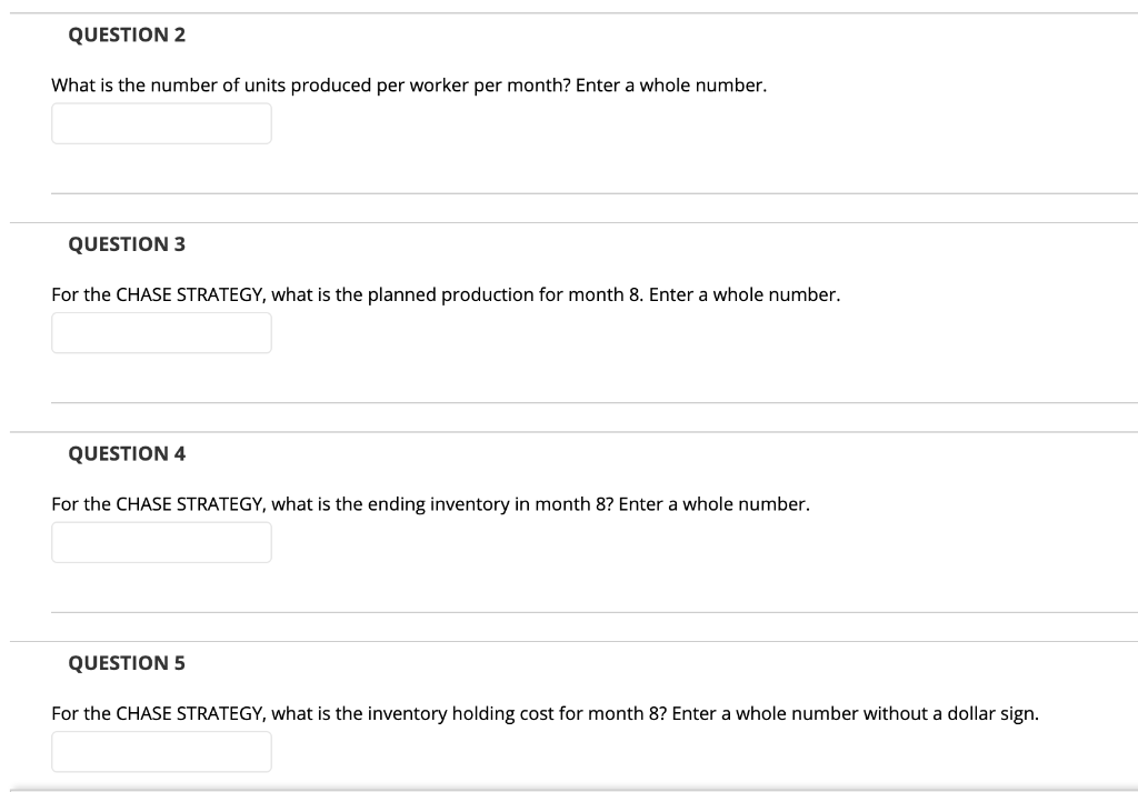 QUESTION 1 Based on the parameter values and