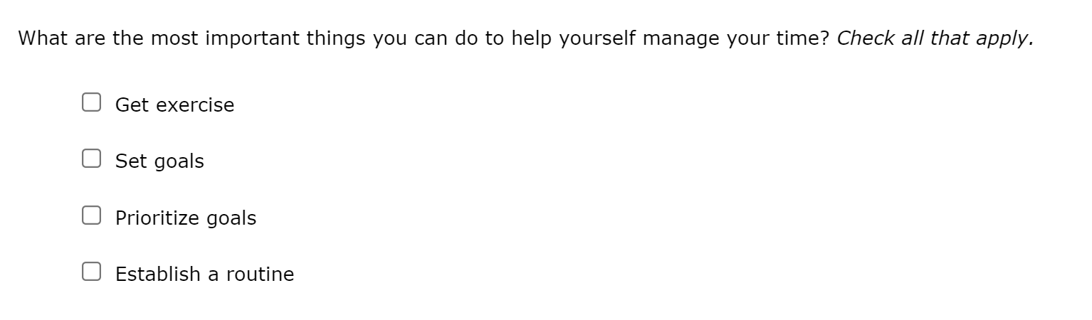 What are the most important things you can do to