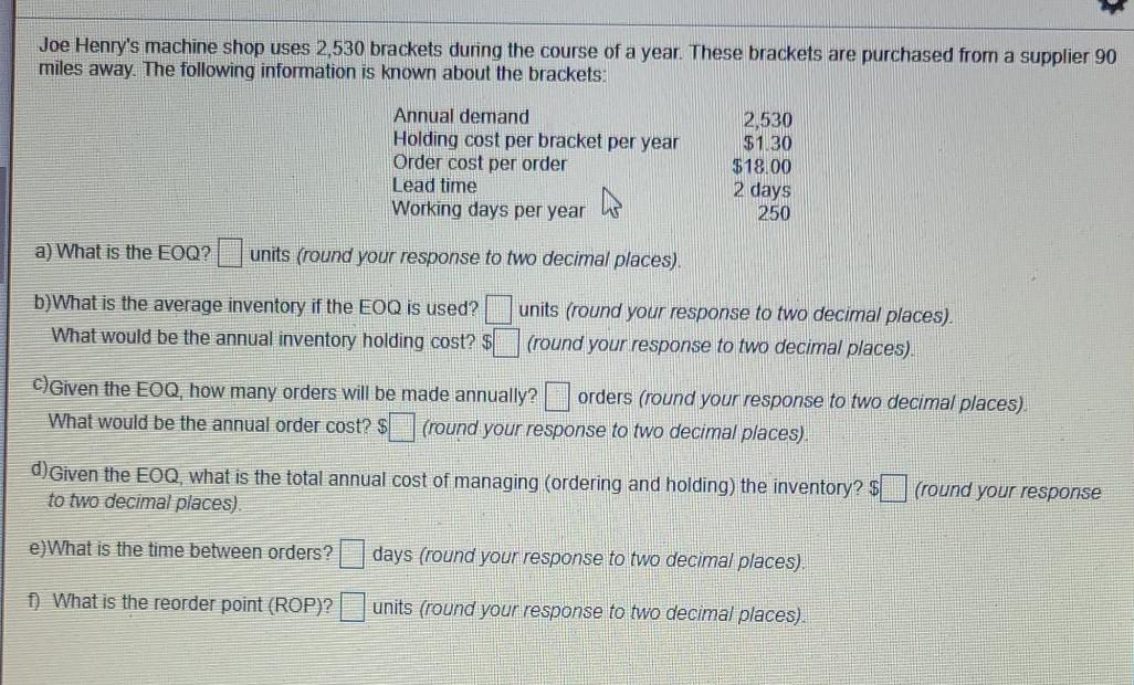 it's a qn from. materials management. please help