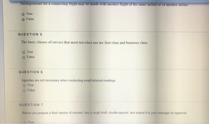 Arrangements for a connecting flight may be made