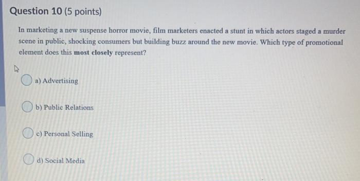 Question 9 (5 points) Belvedere Vodka has its