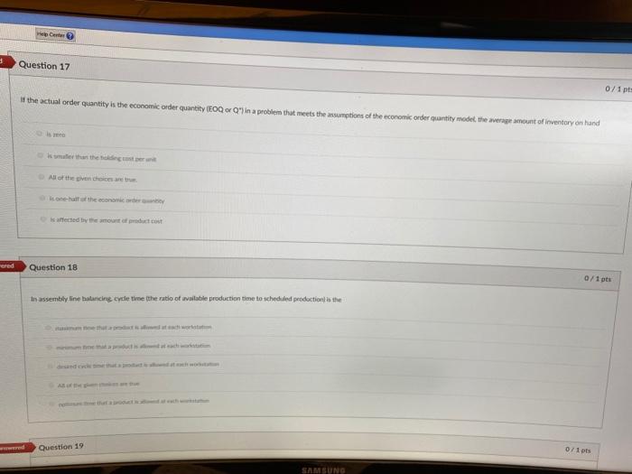 Question 13 ABC analysis divides on hand