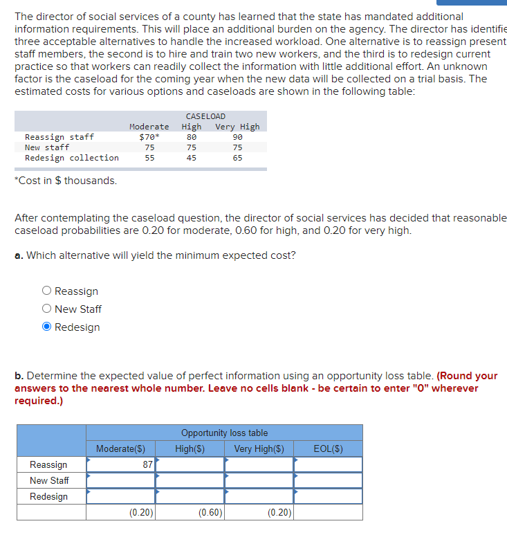 answer all The director of social services of a