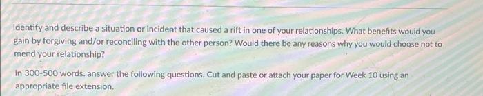 Identify and describe a situation or incident