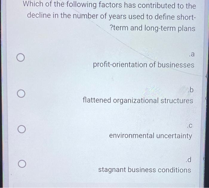 Which of the following factors has contributed to