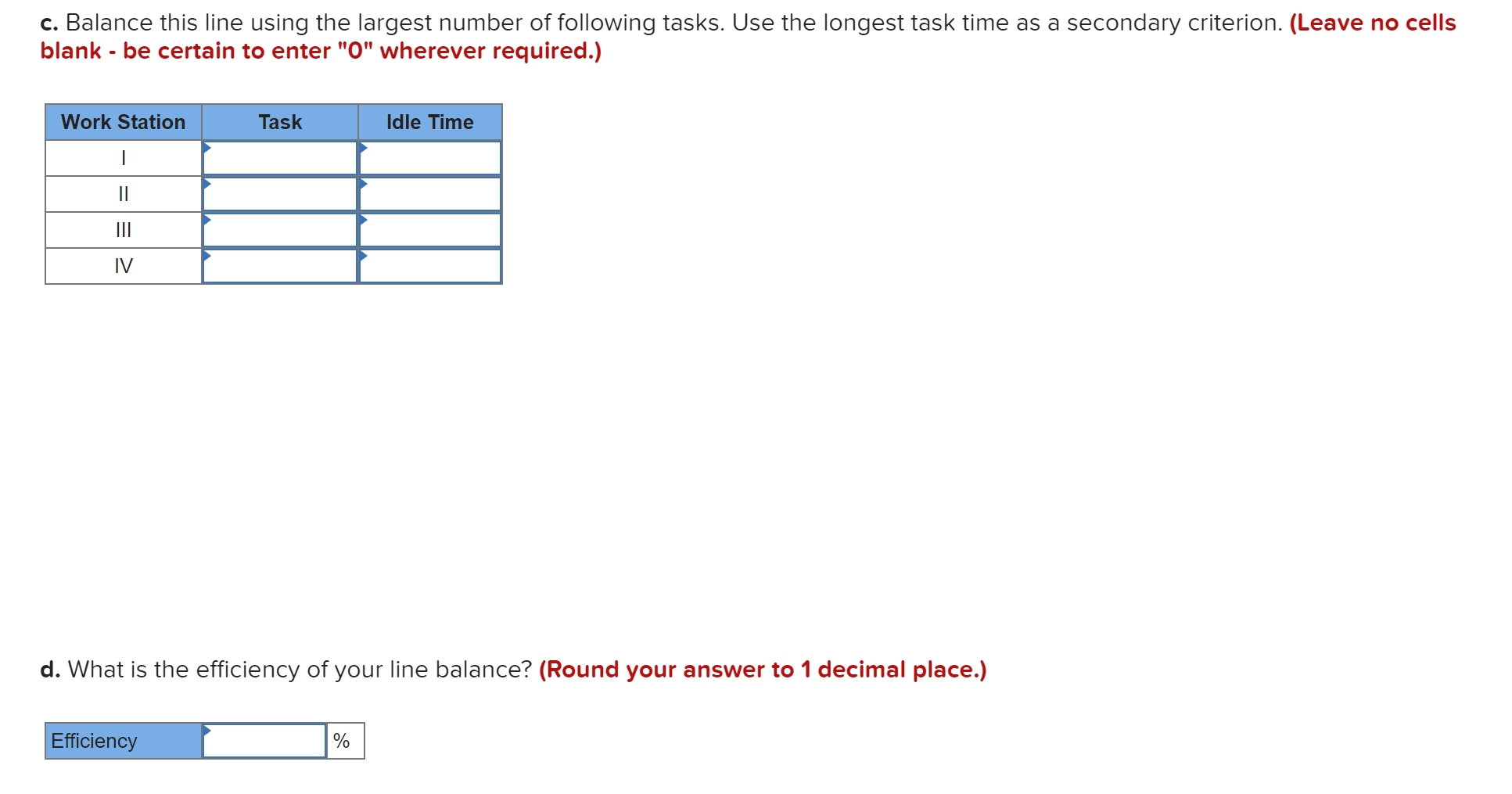The desired daily output for an assembly line is