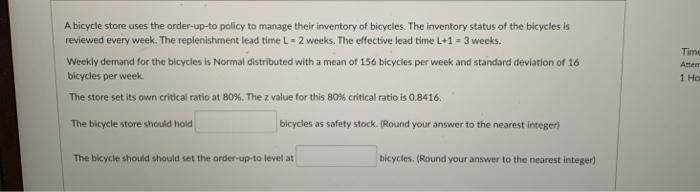 may i get some help please Time A bicycle store