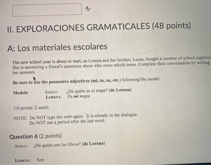 Hora de escribir! It is the first day of school