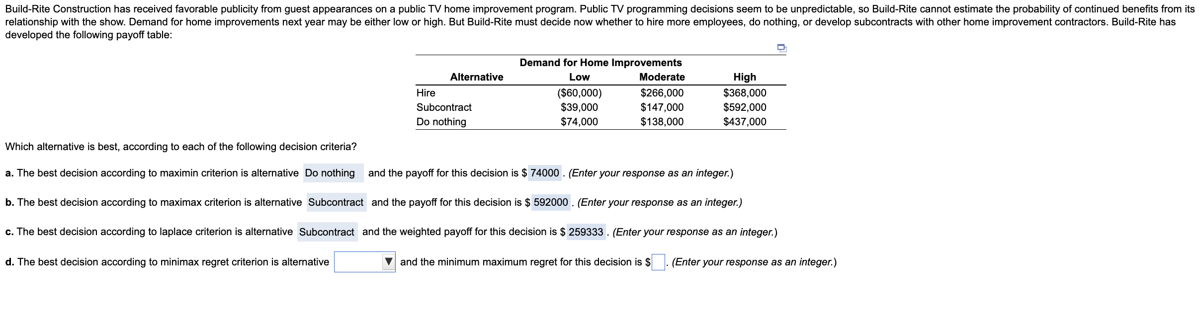 Please help with Part D thank you! Which