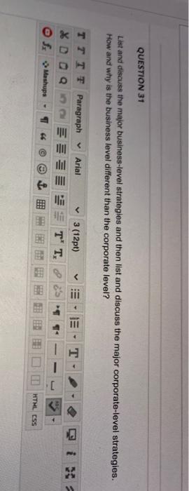 QUESTION 31 List and discuss the major