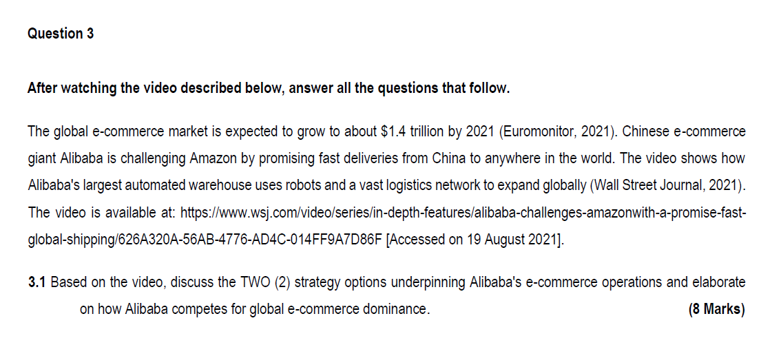 Study the scenario described below and answer all