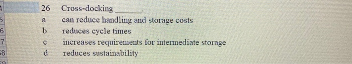 rt 5 a 6 7 58 26 Cross-docking can reduce