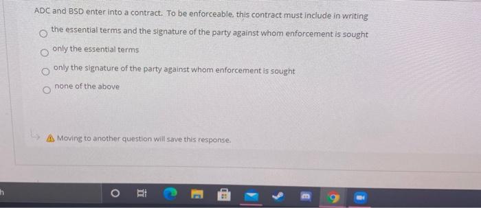 ADC and BSD enter into a contract. To be