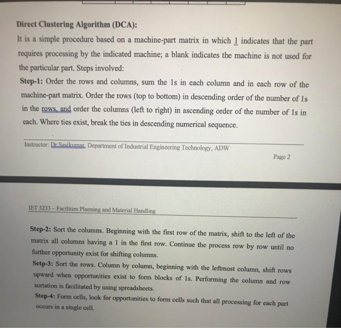 Facilities planning and material handling solve