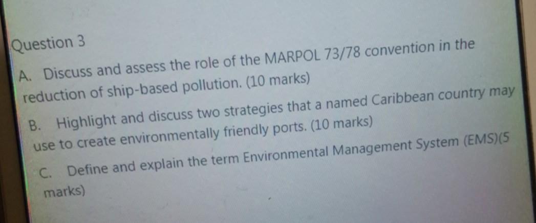 Please to answer Question 3 A. Discuss and assess