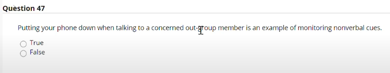 Question 47 Putting your phone down when talking