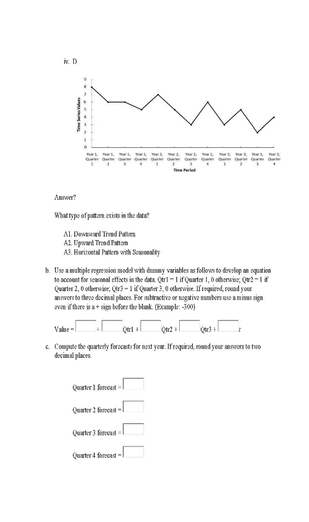 Problem 6-25 Consider the following time series