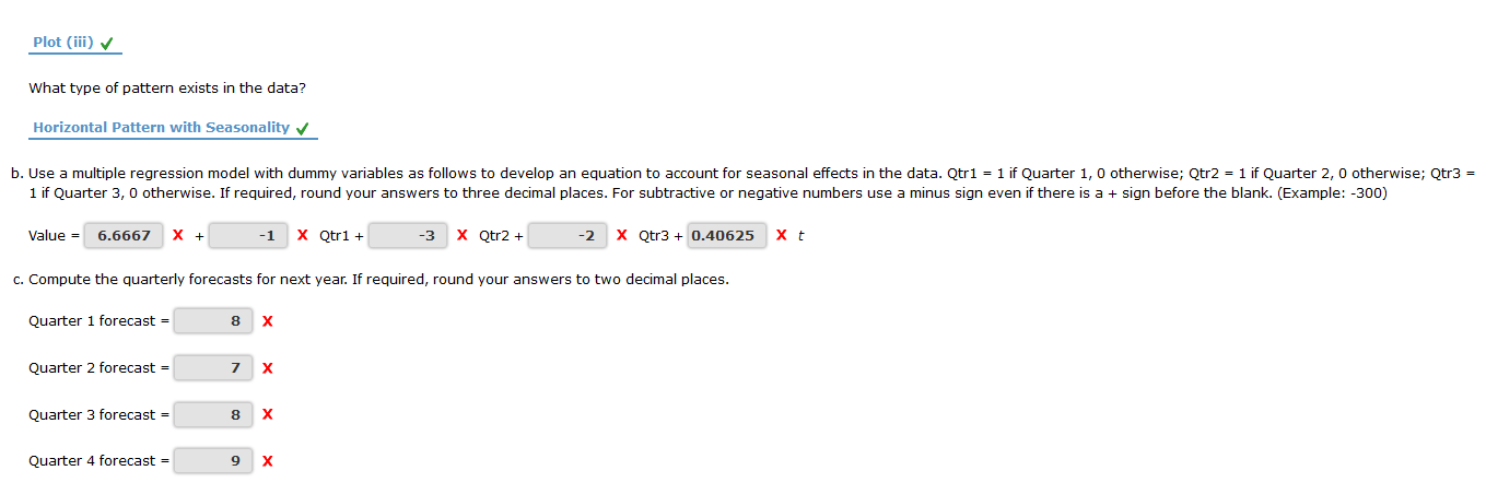 Problem 6-25 Consider the following time series