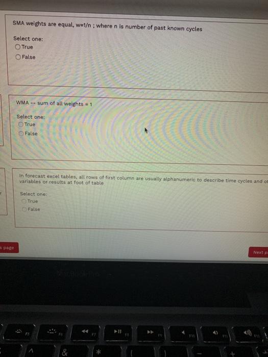 ESM forecast = 1 future cycle Select one: True