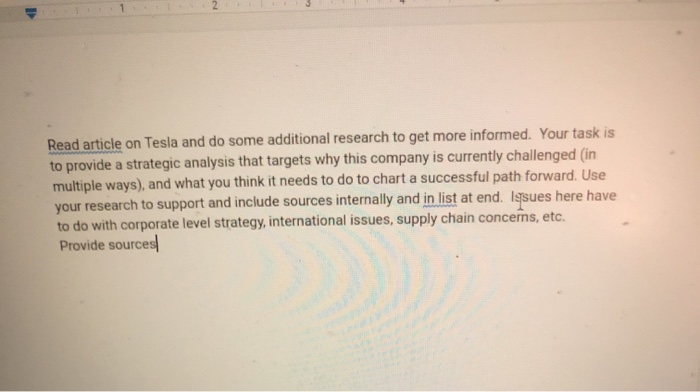 Read article on Tesla and do some additional