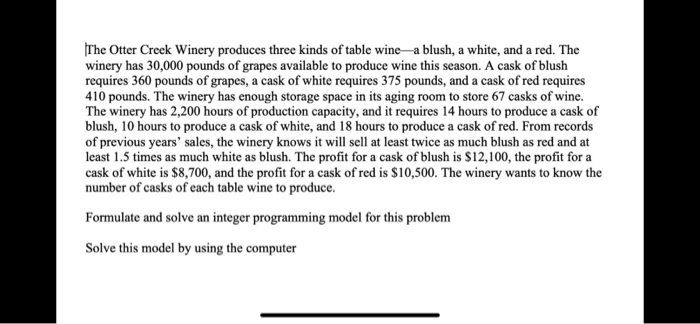 The Otter Creek Winery produces three kinds of