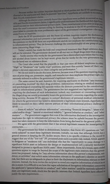 Case 2.1 Robert M. Nelson v. National Aeronautics
