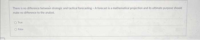 There is no difference between strategic and