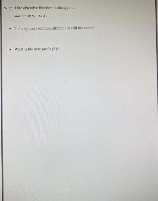 Find the optimum solution for the following