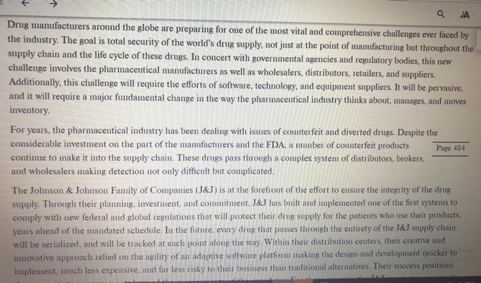 hi this is a supply chain question can you please