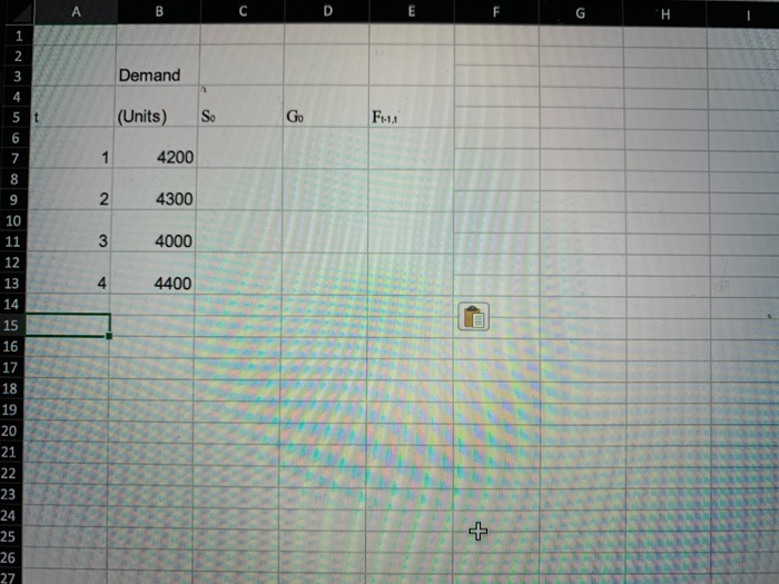 please solve this by using Holt's Method and show
