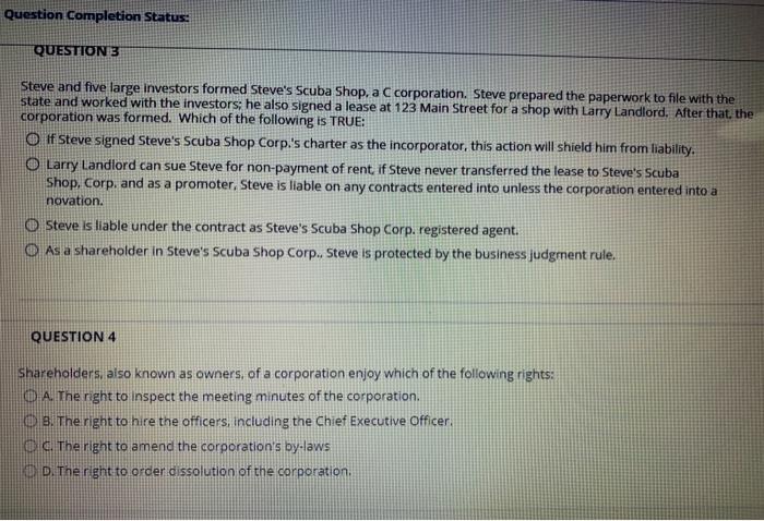 please help me Asap Question Completion Status: