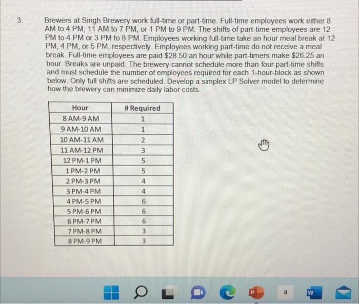 USE EXCEL SPREADSHEET TO SOLVE THIS PROBLEM 3
