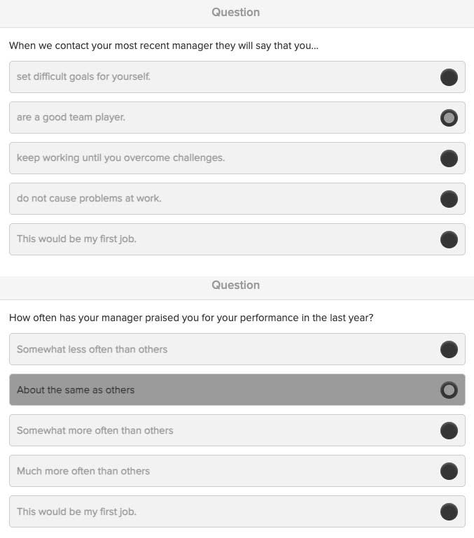 When we contact your most recent manager they
