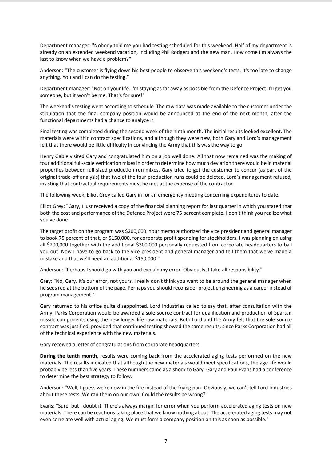 use above case study to ans the question 5.1