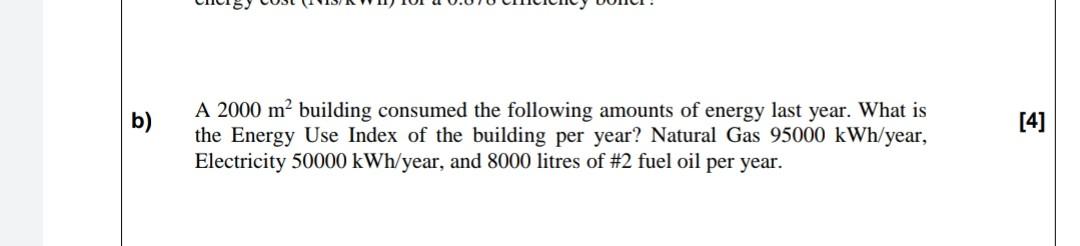 please solve quick b) [4] A 2000 m building