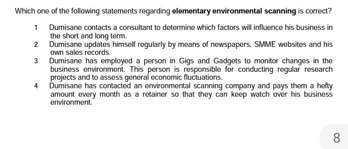 Which one of the following statements regarding