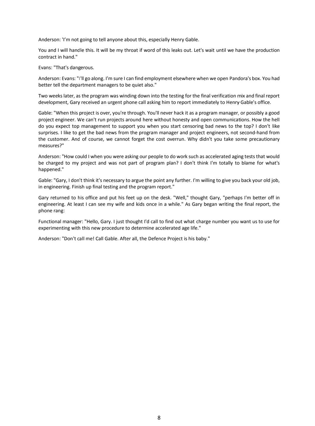 use above case study to ans the question 5.1