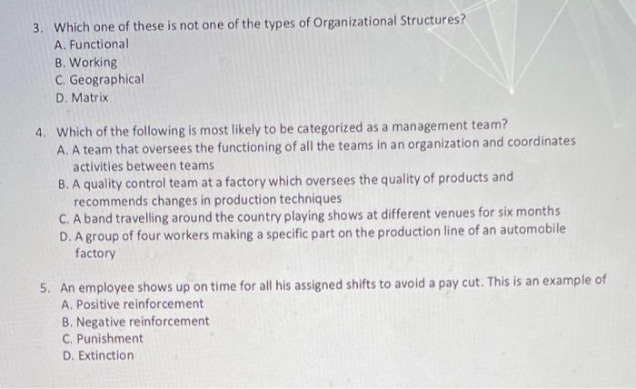 1. Which of the following is not a characteristic